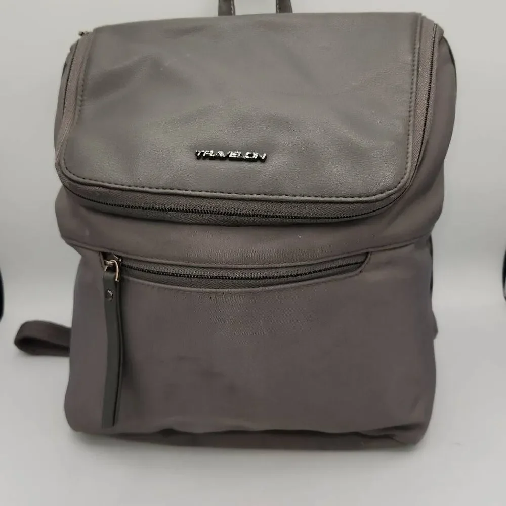 Travelon Addison anti theft gray backpack
